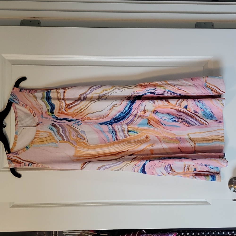 Marbled tank swing dress